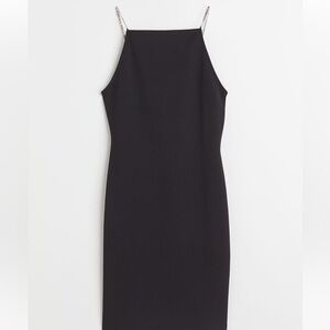 H&M Black rhinestones strap dress